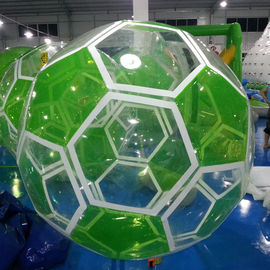 caminhada inflável do PVC de 1.0mm branca/verde na bola da água