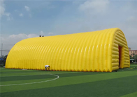 O PVC comercial da barraca do evento da abóbada inflável à terra amarela revestiu o material de encerado