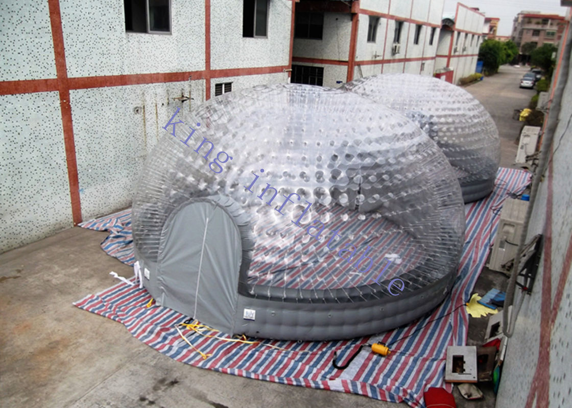 barraca inflável transparente combinado da abóbada do diâmetro de 8m para o partido/exposição