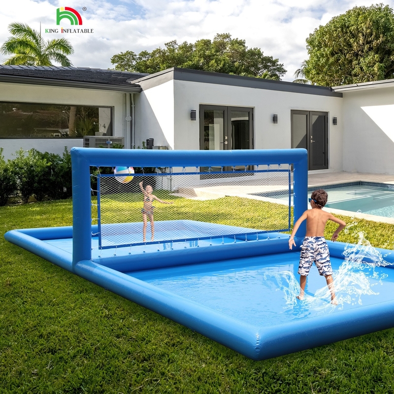 33x16.5x7FT Campo de voleibol inflável Rede de voleibol de praia Valeibol piscina Água Campo com bomba de ar para jogos ao ar livre