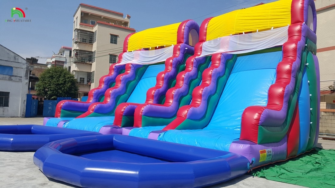 Deslizamentos de parque aquático externo personalizados Equipamento de parque de diversões Deslizamentos de água comerciais para crianças