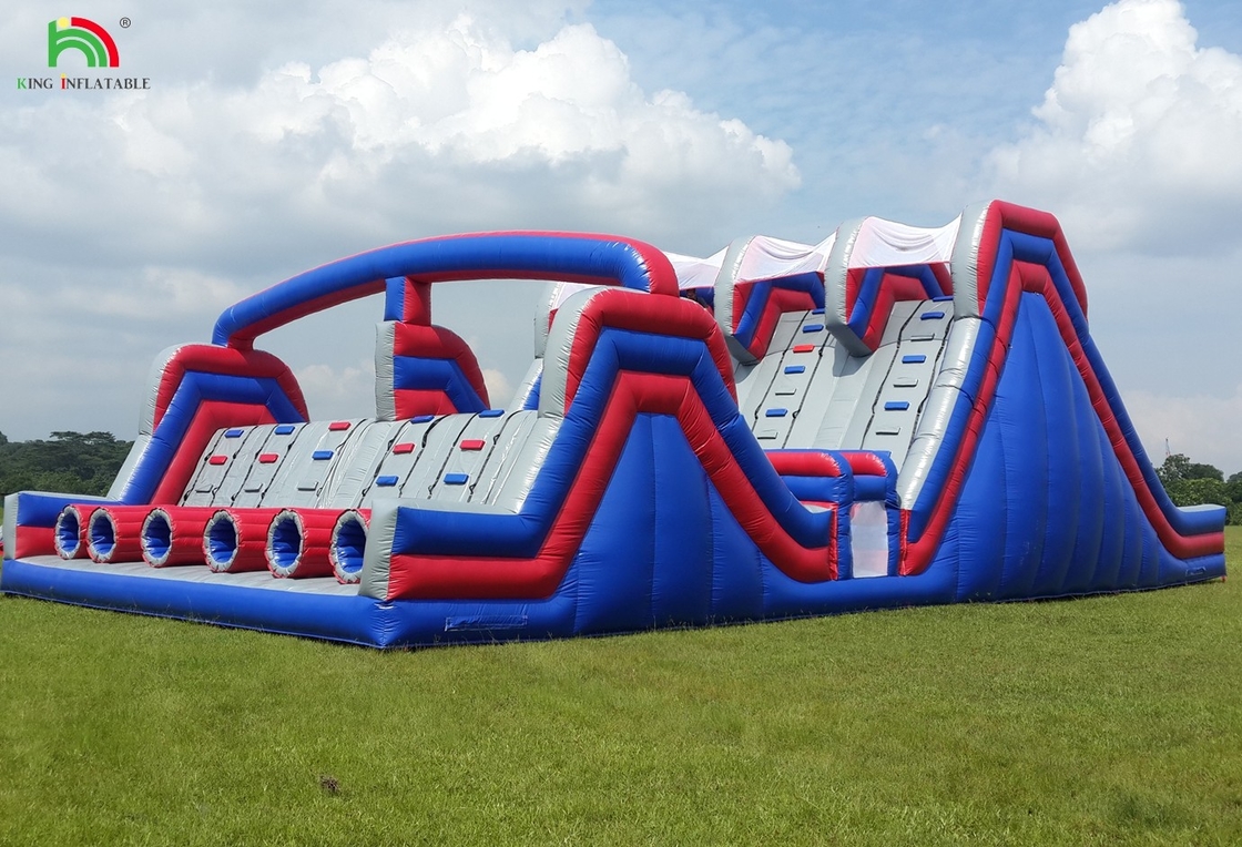 Padrão de escalada de parede inflável Slide de castelo de salto Obstáculo de diversão Produtos esportivos Curso de obstáculos de terra inflável