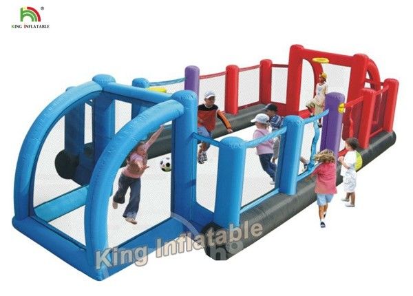Commercial Inflatable Sports Games Double Color / Giant Inflatable Soccer Filed