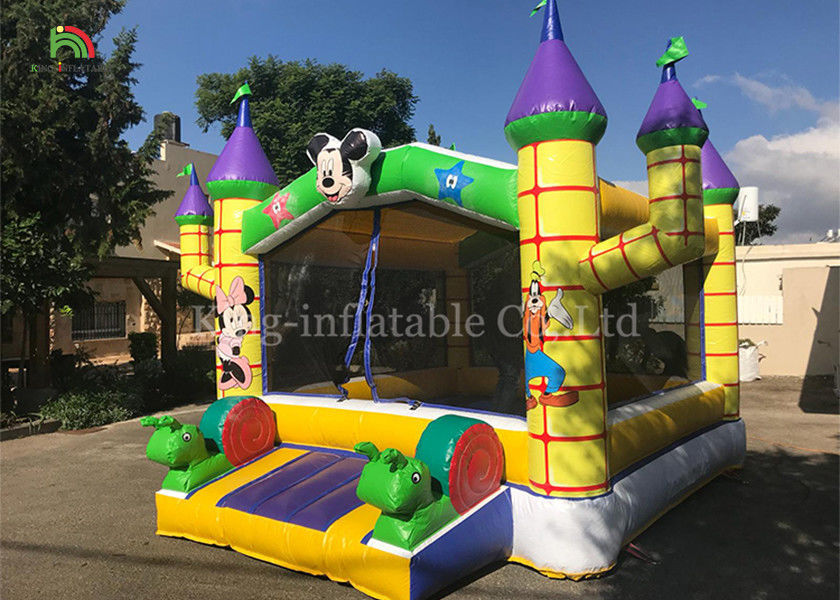 Castelo de salto inflável do campo de jogos exterior amarelo para crianças/castelo Bouncy interno