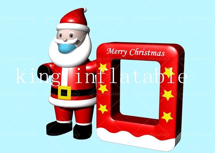 ar Santa Claus Model For Christmas Decoration inflável fundida de 2.9x3m