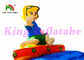 18m Long Single Lane Inflatable Slip N Slide With Air Pump Blue / Yellow OEM