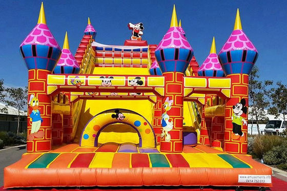 Campo de jogos inflável do leão-de-chácara de encerado feito sob encomenda do PVC de Plato para crianças
